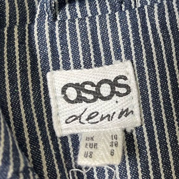 ASOS Blue Striped Trench Coat - Picture 5 of 5